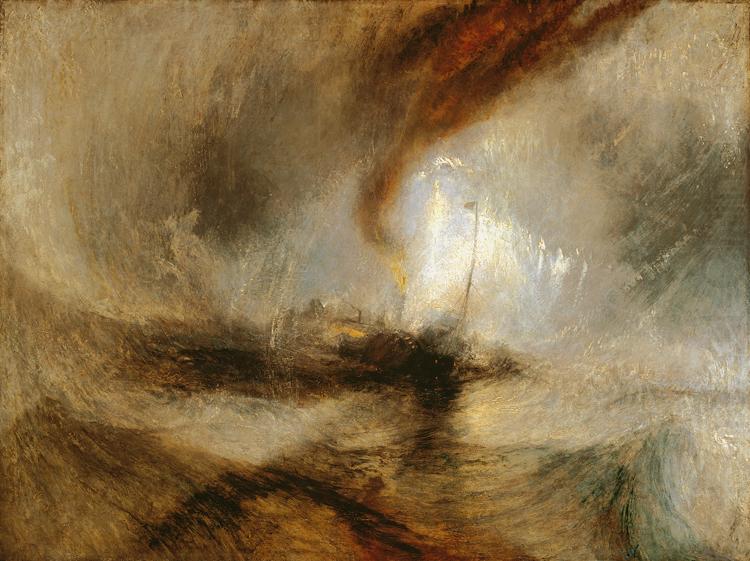 Snow Storm-Steam Boat off a Harbour's Mouth making signals in shallow Water,and going by the Lead. (mk09, J.M.W. Turner